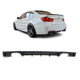 Diffusore paraurti posteriore per BMW 3 F30/F31 11-19 M-confezione Nero opaco con 2 sinistro e destro doppio scarico