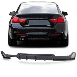 Diffusore paraurti posteriore per BMW 4 F32 Coupe / F33 Cabrio / F36 Gran Coupe 13-21 M-Tech Nero opaco con 1 sinistro