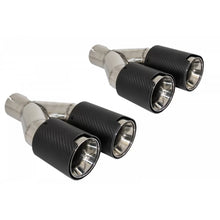 Carica l'immagine nel visualizzatore di Gallery, Diffusore paraurti posteriore con carbonio doppio Terminali di scarico 6.8cm/2.67 pollici per BMW Serie 5 G30 G31 (2017