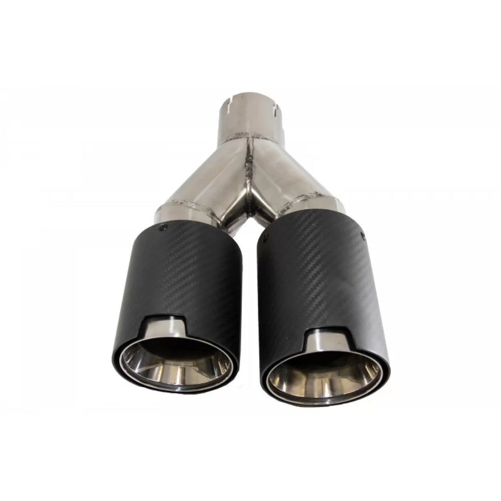 Diffusore paraurti posteriore con carbonio doppio Terminali di scarico 6.8cm/2.67 pollici per BMW Serie 5 G30 G31 (2017