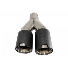 Carica l'immagine nel visualizzatore di Gallery, Diffusore paraurti posteriore con carbonio doppio Terminali di scarico 6.8cm/2.67 pollici per BMW Serie 5 G30 G31 (2017