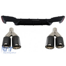Carica l'immagine nel visualizzatore di Gallery, Diffusore paraurti posteriore con carbonio doppio Terminali di scarico 6.8cm/2.67 pollici per BMW Serie 5 G30 G31 (2017