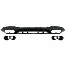 Diffusore paraurti posteriore con cromato scarico e Calotte specchietti per Mercedes Classe A W177 hatchback