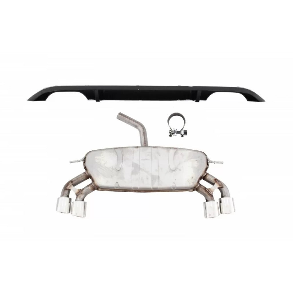 Diffusore paraurti posteriore con completo Sistema di scarico per VW Golf 7 VII (2013-2016) R design