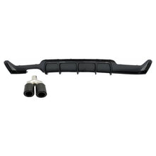Carica l'immagine nel visualizzatore di Gallery, Diffusore paraurti posteriore con Silenziatore di scarico terminale opaco Fibra di carbonio per BMW Serie 4 F32 F33 F36
