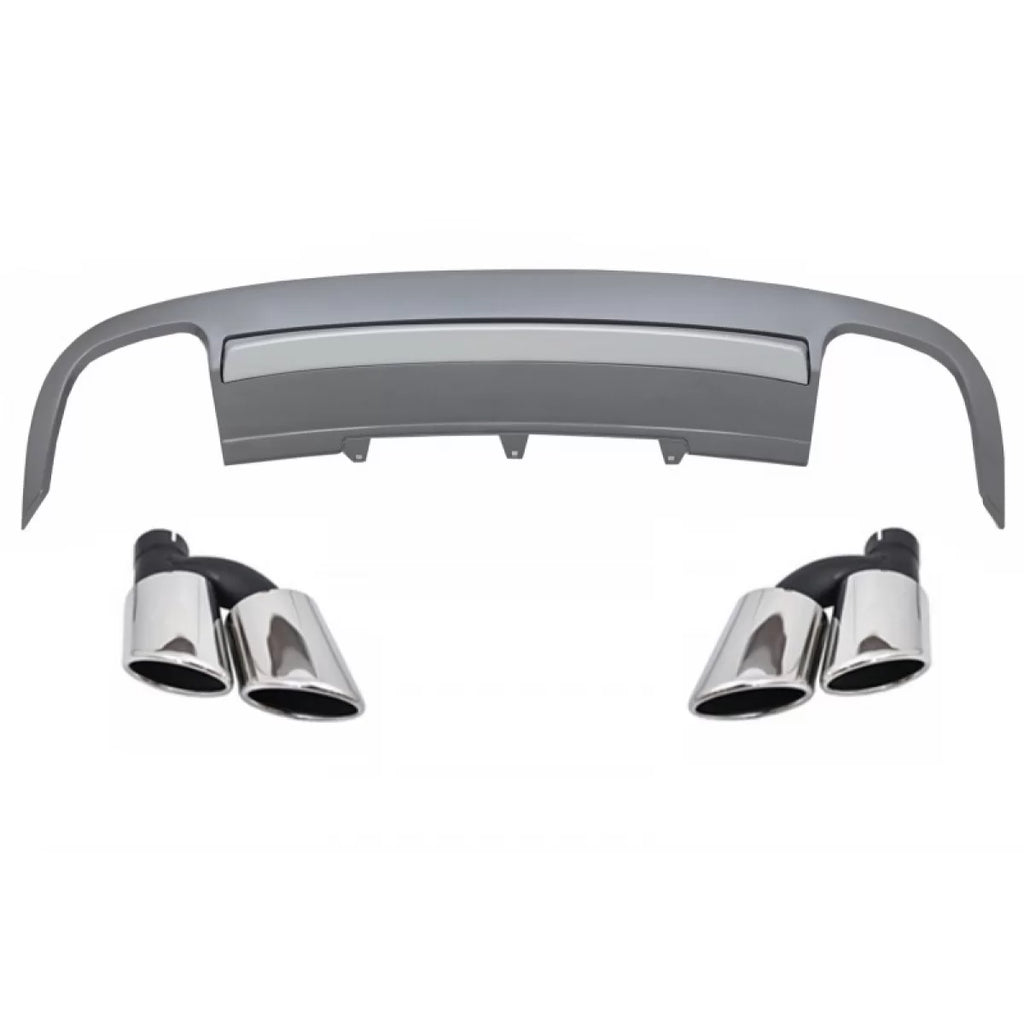 Diffusore paraurti posteriore con Terminali di scarico per Audi A5 8T Sportback standard pre-restyling (2007-2011) S5