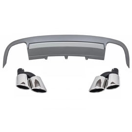 Diffusore paraurti posteriore con Terminali di scarico per Audi A5 8T Sportback standard pre-restyling (2007-2011) S5