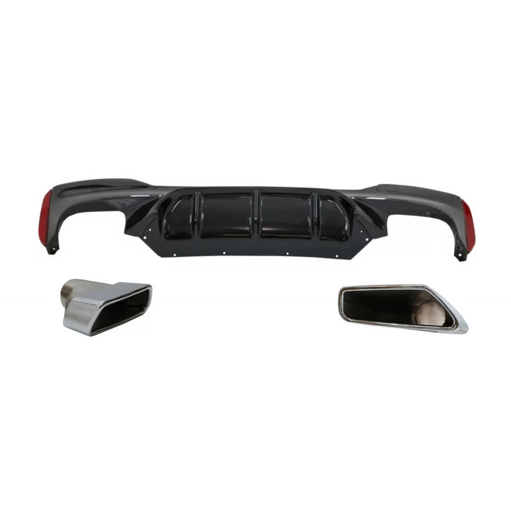 Diffusore paraurti posteriore con Terminali di scarico cromato per BMW Serie 5 G30 G31 berlina Touring (2017