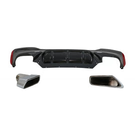 Diffusore paraurti posteriore con Terminali di scarico cromato per BMW Serie 5 G30 G31 berlina Touring (2017
