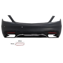 Paraurti posteriore con diffusore e Terminali di scarico cromato per Mercedes Classe S W222 restyling berlina