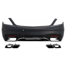 Paraurti posteriore con diffusore e Terminali di scarico cromato per Mercedes Classe S W222 restyling berlina