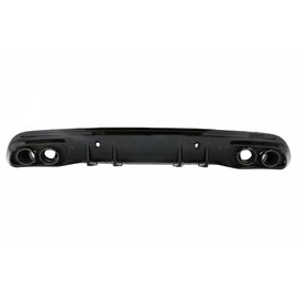 Diffusore paraurti posteriore con Terminali di scarico per Mercedes Classe C W205 (2014-2020) e Spoiler baule Nero
