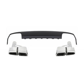 Diffusore paraurti posteriore con Terminali di scarico per Mercedes Classe E W212 pre-restyling (2009-2013) E63 design