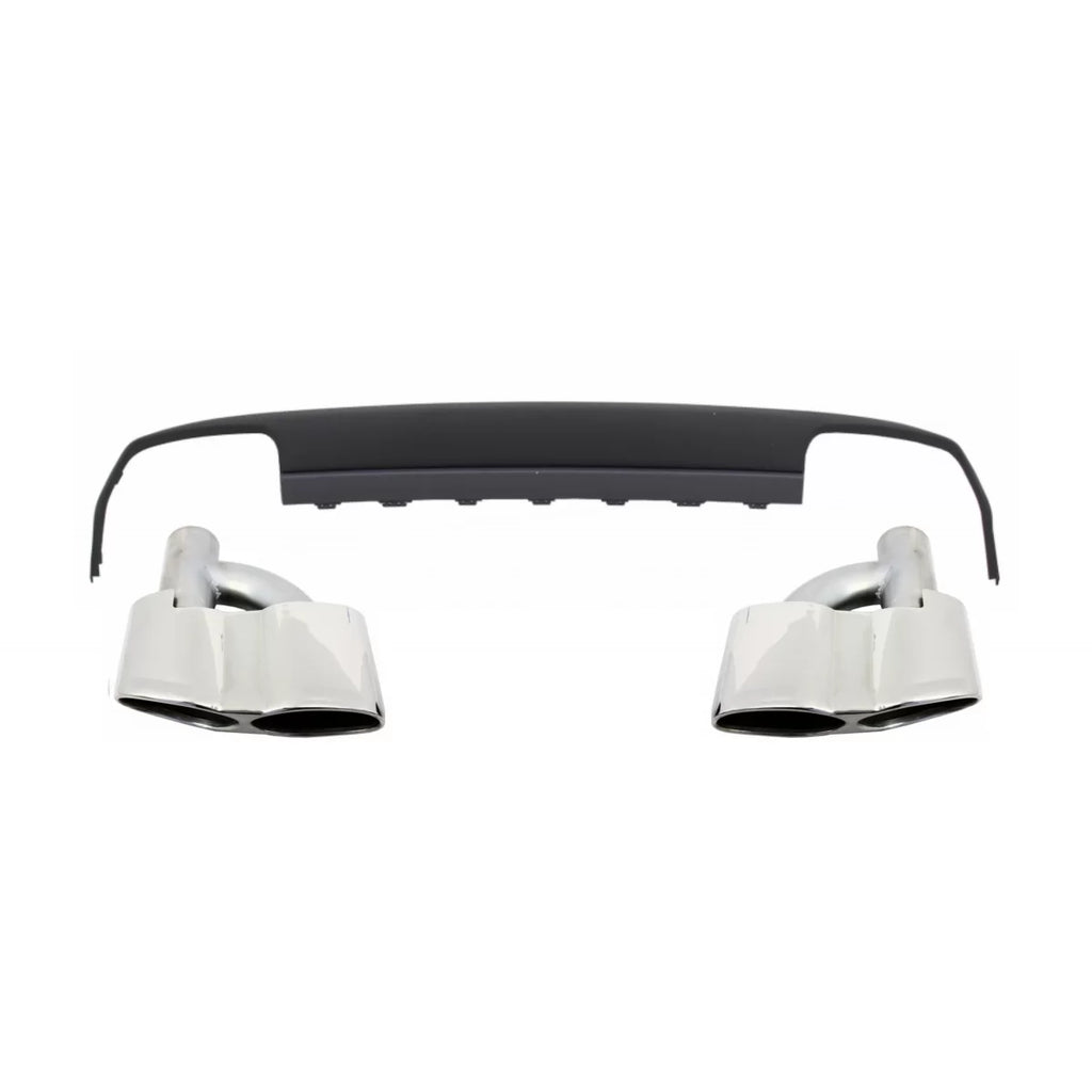 Diffusore paraurti posteriore con Terminali di scarico per Mercedes Classe E W212 pre-restyling (2009-2013) E63 design