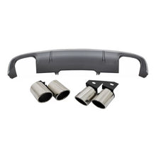 Carica l'immagine nel visualizzatore di Gallery, Diffusore paraurti posteriore con Terminali di scarico posteriore tubi per Audi A4 B9 8W berlina Avant S-line