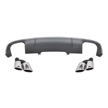 Carica l'immagine nel visualizzatore di Gallery, Diffusore paraurti posteriore con Terminali di scarico posteriore tubi per Audi A4 B9 8W berlina Avant S-line