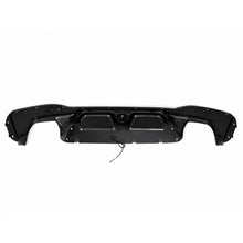 Carica l'immagine nel visualizzatore di Gallery, Diffusore paraurti posteriore con LED per BMW Serie 5 G30 G31 berlina Touring (2017-2024) M5 design carbonio inserto