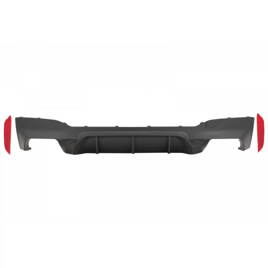 Diffusore paraurti posteriore Nero opaco con carbonio doppio Terminali di scarico per BMW Serie 5 G30 G31 2017