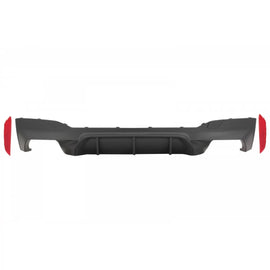 Diffusore paraurti posteriore Nero opaco con carbonio doppio Terminali di scarico per BMW Serie 5 G30 G31 2017