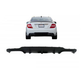 Diffusore paraurti posteriore per Mercedes-Benz Classe C W204 11-14 restyling A design C63 stile con 2 doppio Exhausts