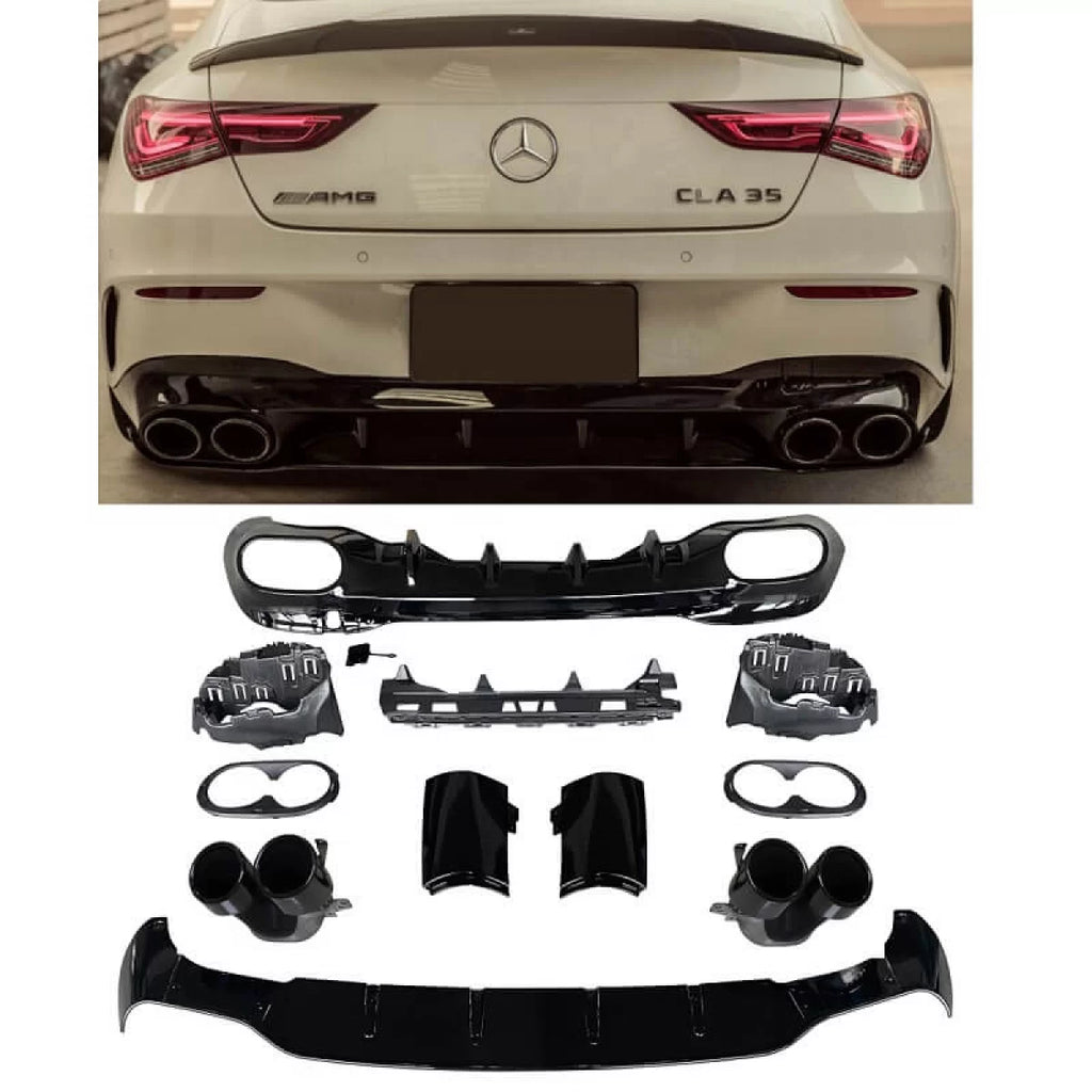 Diffusore paraurti posteriore per Mercedes-Benz CLA W118 C118 19+ A design stile per a design Sport Line versione