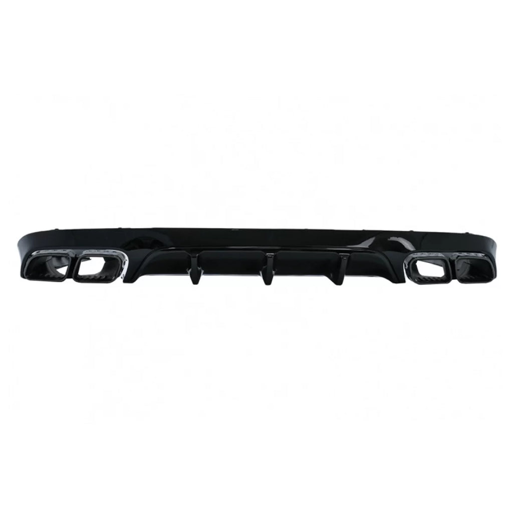 Diffusore paraurti posteriore per Mercedes-Benz Classe E C238 Coupe / A238 Cabrio 16-19 A design 63 stile con nero