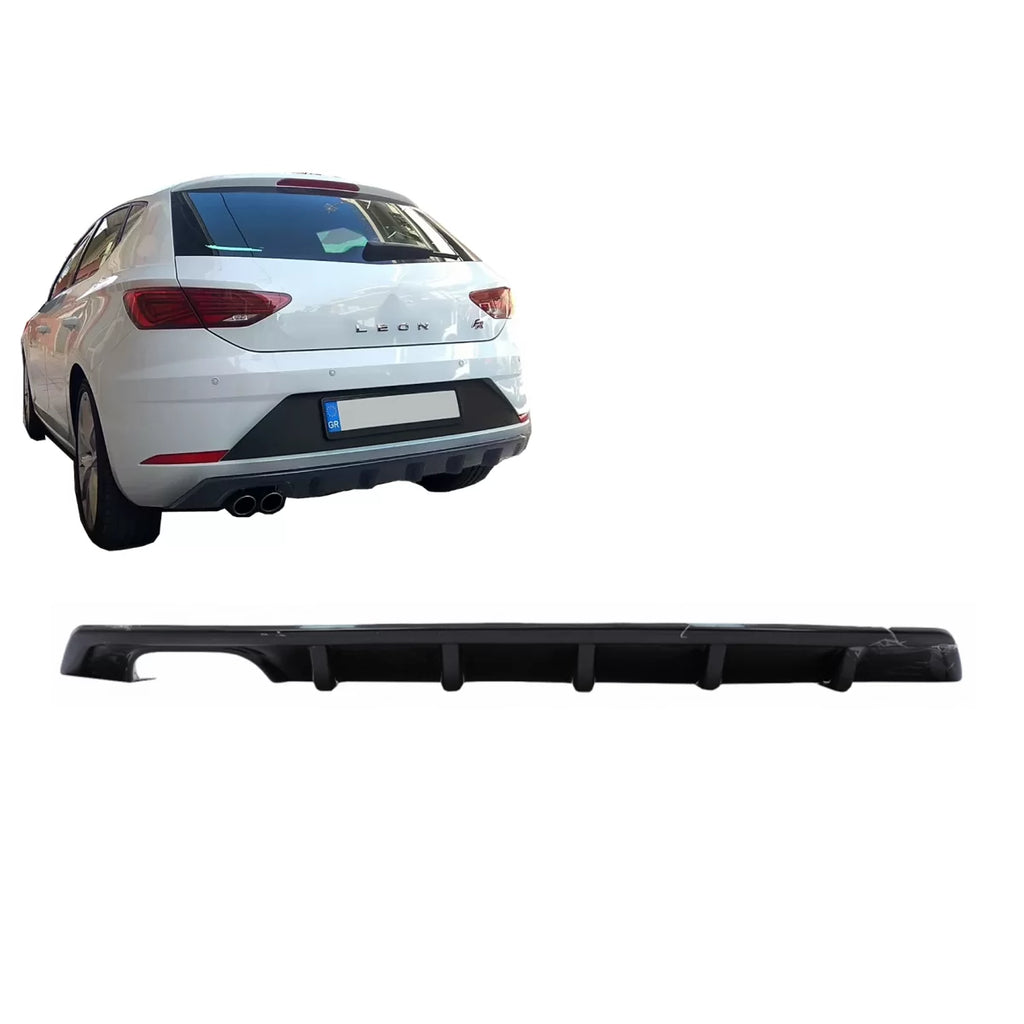 Diffusore paraurti posteriore per Seat Leon FR Mk3 restyling 5F hatchback (2017-2020)