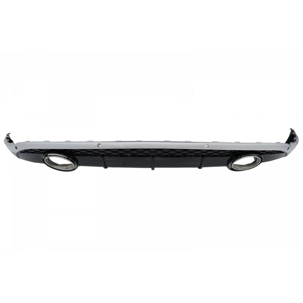 Diffusore paraurti posteriore con Pedane laterali per AUDI Q5 8R (11.2008-2016) S-Line design nero con cromato