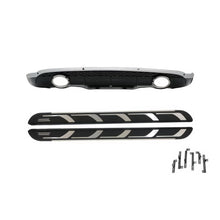 Carica l'immagine nel visualizzatore di Gallery, Diffusore paraurti posteriore con Pedane laterali per AUDI Q5 8R (11.2008-2016) S-Line design nero con cromato