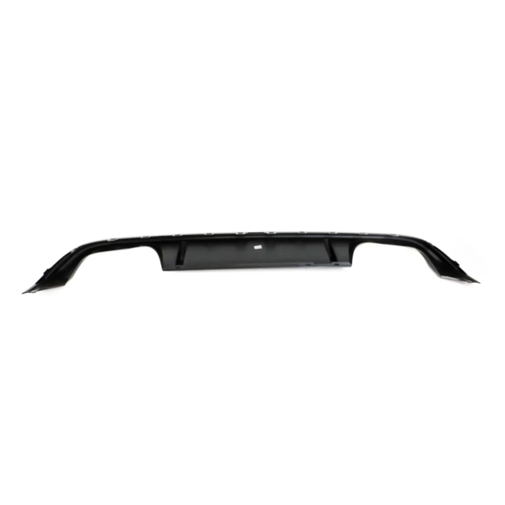 Diffusore paraurti posteriore per VW Golf VII (7) 13-17 R-Line con 2 doppio Exhausts destro & sinistro Nero lucido