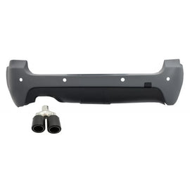 Paraurti posteriore con Silenziatore di scarico terminale opaco Fibra di carbonio per BMW Serie 5 E61 Touring