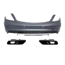 Paraurti posteriore con Terminali di scarico nero Edition per Mercedes W222 Classe S (2013 e successivi) S63 design
