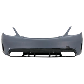 Paraurti posteriore con Terminali di scarico nero per Mercedes Classe C W205 berlina (2014-2020) C63 design