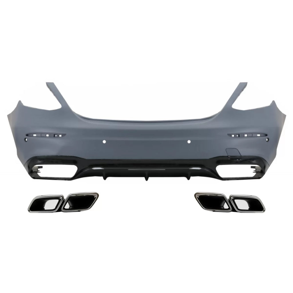 Paraurti posteriore con Terminali di scarico cromato per Mercedes Classe E W213 (2016-2019) E63 design