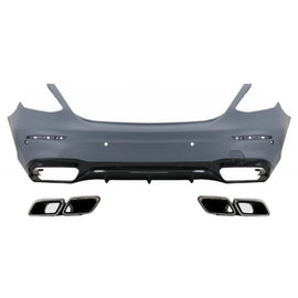 Paraurti posteriore con Terminali di scarico cromato per Mercedes Classe E W213 (2016-2019) E63 design