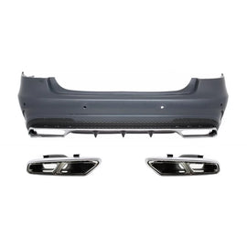 Paraurti posteriore con Terminali di scarico per MERCEDES Classe E W212 restyling (2013-2016) E63 design