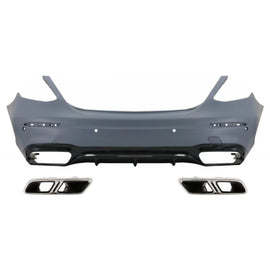 Paraurti posteriore con Terminali di scarico per Mercedes Classe E W213 (2016-2019) E63 design