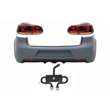 Paraurti posteriore con Sistema di scarico e fanali posteriori Full LED per VW Golf 6 VI (2008-2013) R20 design rosso