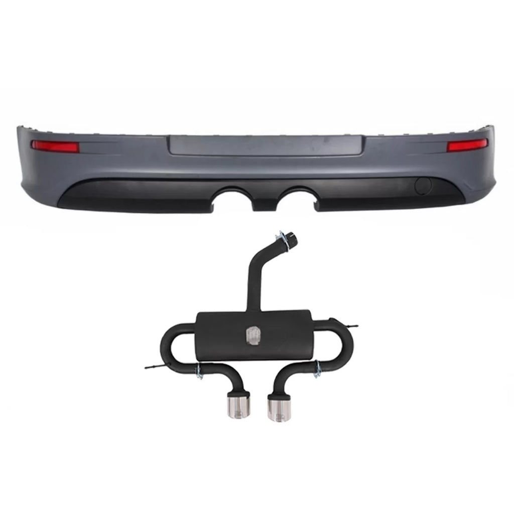 Paraurti posteriore estensione con completo Sistema di scarico Catback per VW Golf 5 V (2003-2007) R32 stile