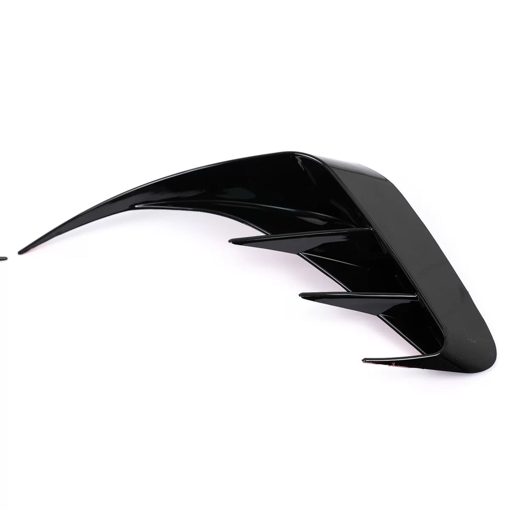 Paraurti posteriore appendici laterale alette Flics per BMW Serie 3 G20 G21 G28 M-Sport (2018 e successivi) Nero lucido