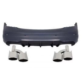 Paraurti posteriore per Mercedes Classe C W204 (2007-2014) restyling C63 design con Terminali di scarico