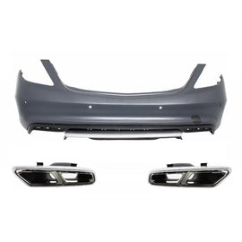 Paraurti posteriore con terminali di scarico per MERCEDES Classe S W222 (2013 e successivi) S65 design