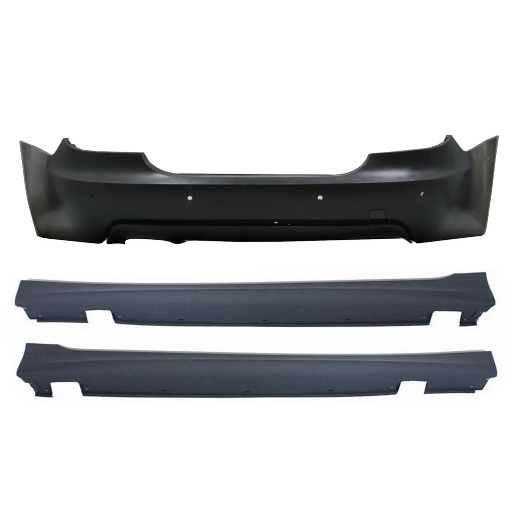 Paraurti posteriore con Minigonne per BMW Serie 5 E60 LCI (2007-2010) M-Technik design con PDC 18mm