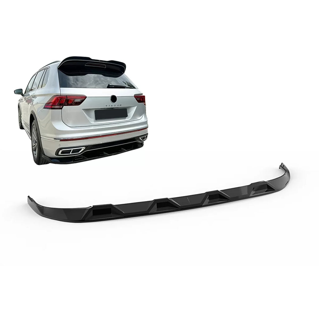 Paraurti posteriore Spoiler Lip per VW Tiguan II Mk2 R/ R Line restyling (2020-2024) nero