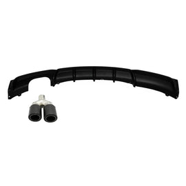 Paraurti posteriore Spoiler Valance diffusore con Silenziatore di scarico terminale opaco Fibra di carbonio per BMW