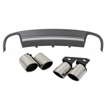Diffusore paraurti posteriore per Audi A4 B8 pre-restyling (2008-2011) con Terminali di scarico posteriore tubi
