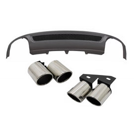 Diffusore paraurti posteriore per AUDI A4 B8 pre-restyling berlina/Avant (2008-2011) con Terminali di scarico posteriore