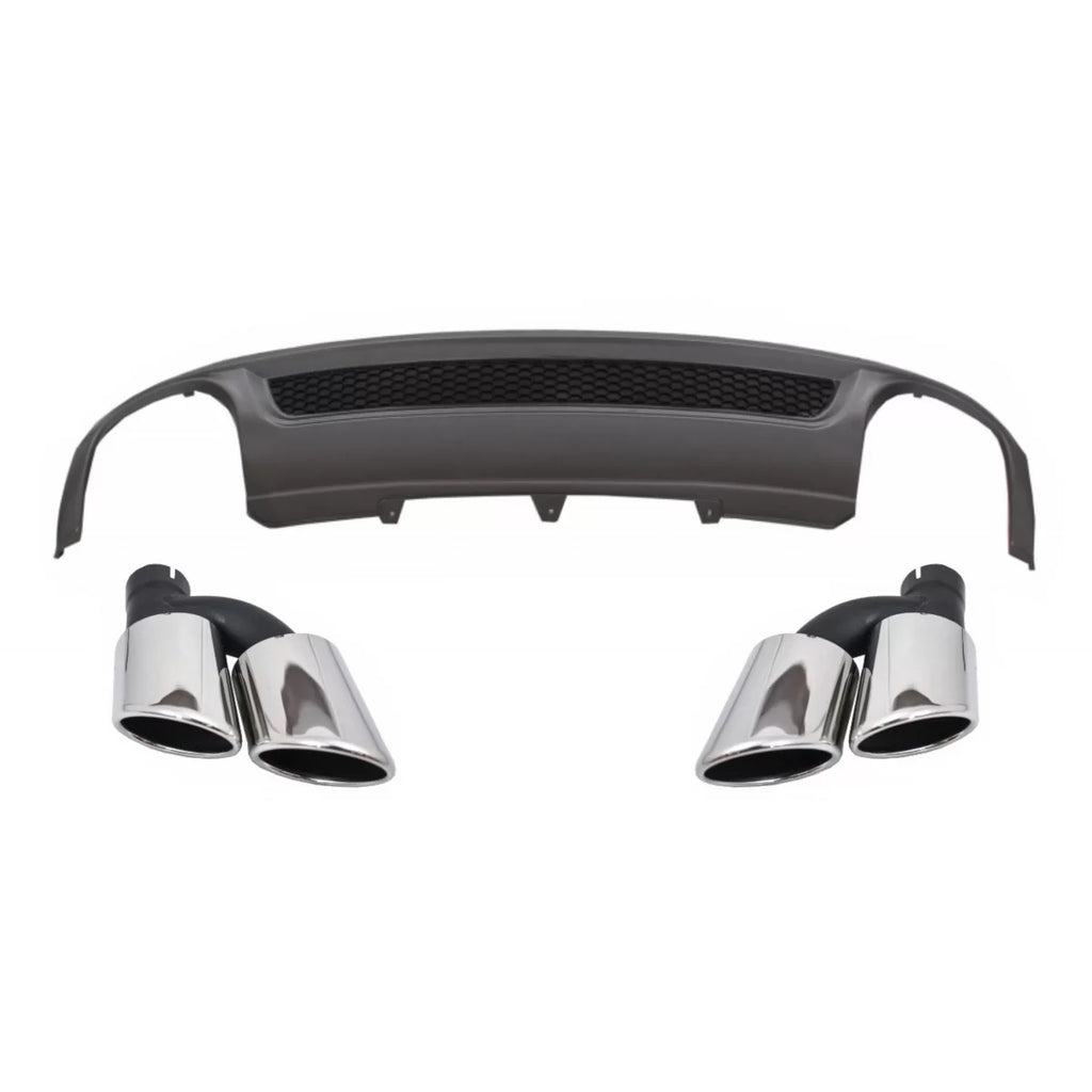 Diffusore paraurti posteriore per Audi A4 B8 pre-restyling berlina Avant (2008-2011) con Terminali di scarico posteriore