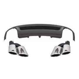 Diffusore paraurti posteriore per Audi A4 B8 pre-restyling berlina Avant (2008-2011) con Terminali di scarico posteriore