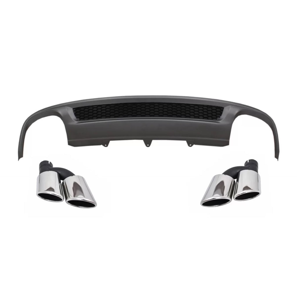 Diffusore paraurti posteriore per Audi A4 B8 restyling berlina/Avant (2012-2015) con Terminali di scarico posteriore